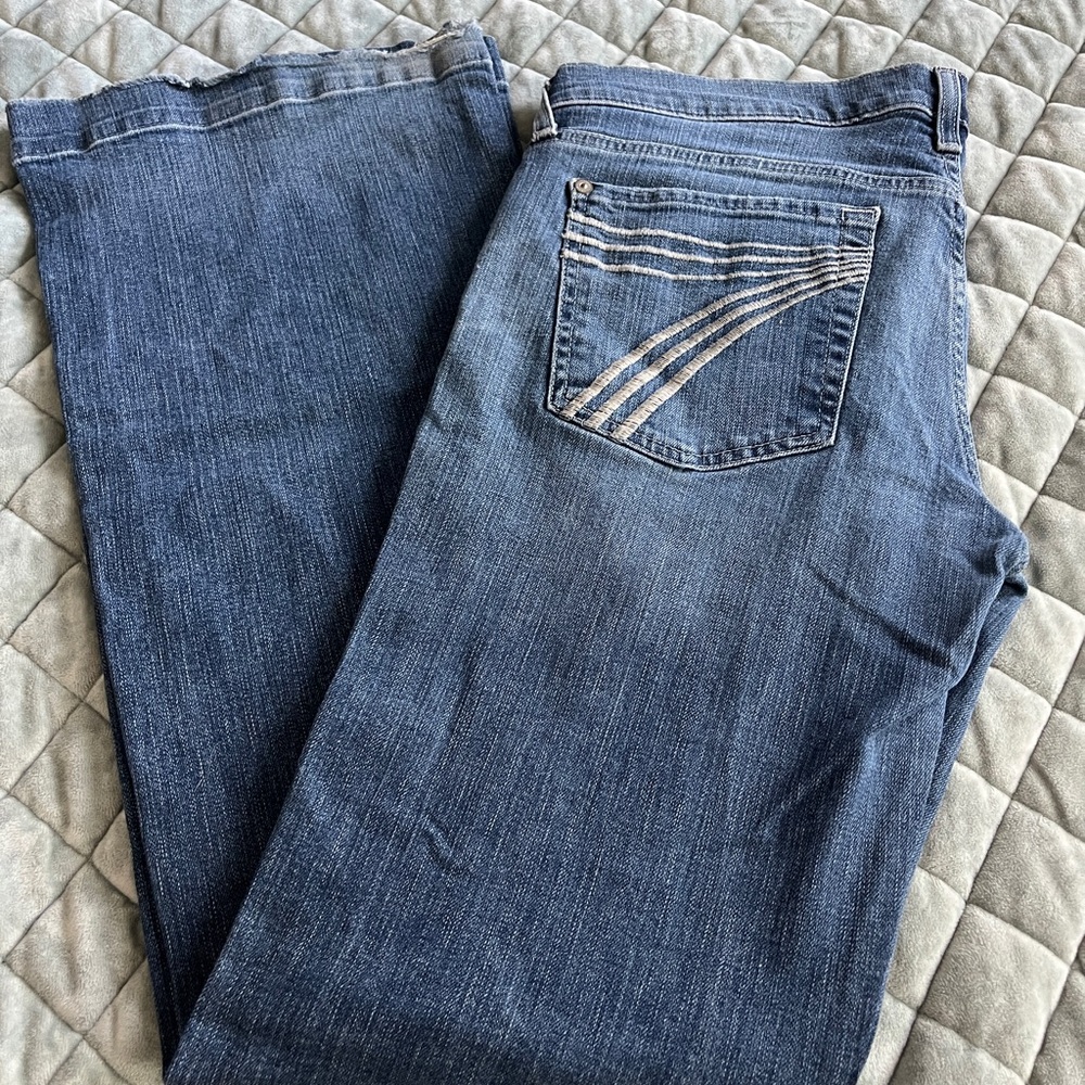 7 For All Mankind Blue Boot Cut Jeans